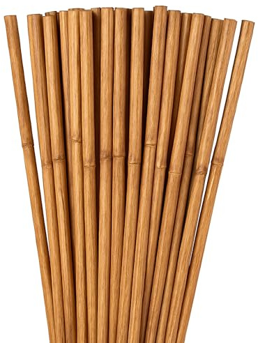 50 Tutores de Bambú 150 cm Ø 10/12 mm | Cañas de Bambu para Huerto | Estacas Resistentes para Plantas Tomateras, Jardín y Macetas | Eco Friendly