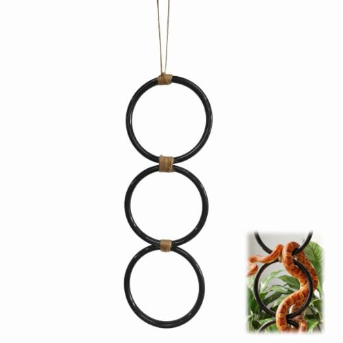Comforso Snake Climbing Rings, Snake Accessories for Vivarium, Reptile Accessories, Snake Toy, Snake Ring, Vivarium Accessories, Corn Snake Enrichment Toy, Reptile Tank Decor and Snake Hook