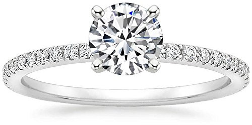 LEMON GRASS 1 Ct Halo Solitaire Cubic Zirconia Promise Engagement Ring 925 Sterling Silver Ring Sizes 9