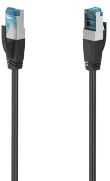 Hama Cat 6a Netzwerkkabel 15m, Gigabit Ethernet bis zu 10 Gbps (RJ45 Lankabel, S/FTP doppelt geschirmt, verdrillte Datenpaare, Knickschutz, schlanke Stecker, Ethernetkabel mit robustem Kabelmantel)