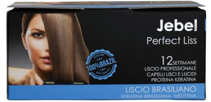 JEBEL Perfect Liss - Kit Stiratura Brasiliana - 12 settimane liscio professionale - Kit Mantenimento Stiratura - Trattamento Intensivo e Protettivo e Riparatore con Cheratina - Senza Formaldeide