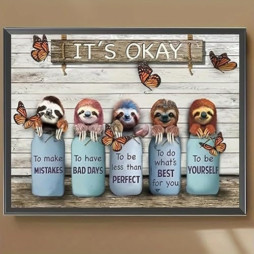 AUNHOKE Diamond Painting Erwachsene Kinder Vollbohrer,Otter 5D Diamond Art Painting Kit,DIY Diamond Painting Bilder,Stitch Diamond Art Kits for Adults,für Wall Room Home Decoration