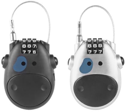 2Pcs Retractable Wire Combination Lock, 3 Digit Cod Anti-Theft Telescopic Wire Locks, 70cm Helmet Password Lock, Retractable Adjustable Cable Lock, Security Password Locks for Bicycles Luggage