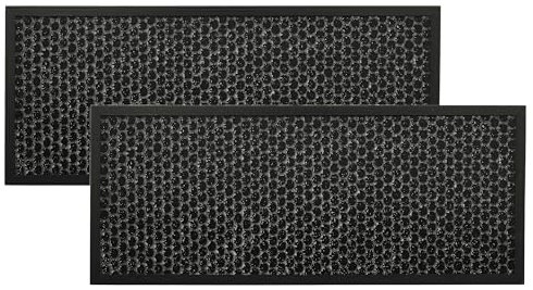 vhbw 2X Aktivkohlefilter kompatibel mit Rowenta Intense Pure Air Home Connect PU6180, PU6180 F0 Luftreiniger - Luftfilter Schwarz