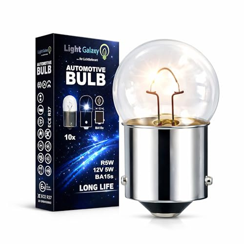 Light Galaxy ... Ihr Lichtlieferant BA15s 12V 5W R5W Bombillas Luz Trasera Bombilla Luz de Posición Luz de matrícula Luz de Posición Coche Motocicleta Remolque