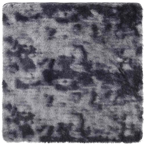 vidaXL Shaggy Rug - High Pile Dark Grey 200x200 cm Polyester Square - Non-Slip Versatile Usage