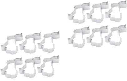 Cabilock 2 Set Stampo Per Biscotti in Acciaio Inossidabile Per Friggitrici Ad Aria Marshmallow Friggitrice Ad Aria Ninja Prodotti Da Forno Caramella Roti Silver 6 Pezzi * 2