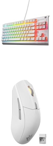 SteelSeries Apex 3 TKL White - Gaming Tastatur - 8-Zonen RGB-Beleuchtung - Deutsches QWERTZ Rival 3 Wireless Gen 2 Gaming-Maus - 2,4 GHz und Bluetooth – 18K DPI TrueMove Air-Optiksensor