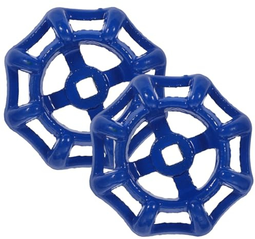 CLISPEED Volante de válvula de acero fundido, 2 unidades, repuesto para válvula de cierre, mango de válvula con conector de 6 x 6 mm, inoxidable, versátil, para grifos de manguera y válvula de
