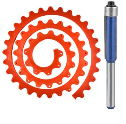 Gear Driven Profiling Strip for Woodworking with Integrated Trimming Cutter Tool (1M)
