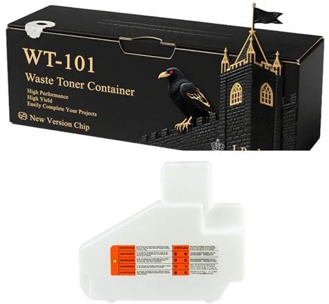 WT-101 Waste Toner Container Compatible for Canon imageRUNNER 2520 2525 2545i imageRUNNER Advance 4525i 4551i 4535i 4555i 4545i Printers, With Chip, 40000 Pages, Vibrant Colours (1 Pack Black)