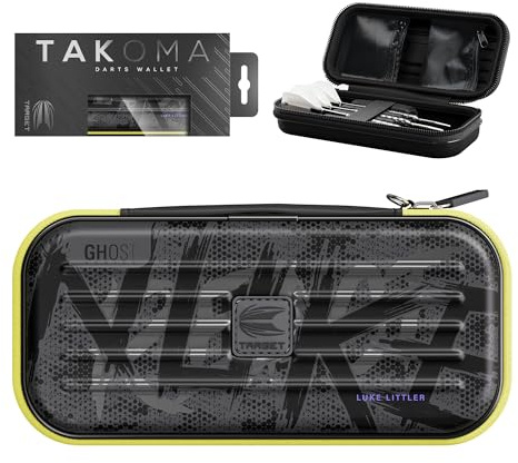 Target Darts Luke Littler Ghost Series Takoma Wallet, Regular – Darts Case, Black/White Storage Cases, “The Nuke” Zipper Dart Holder, Professional Accessories – Holds 3 Fully Assembled Darts