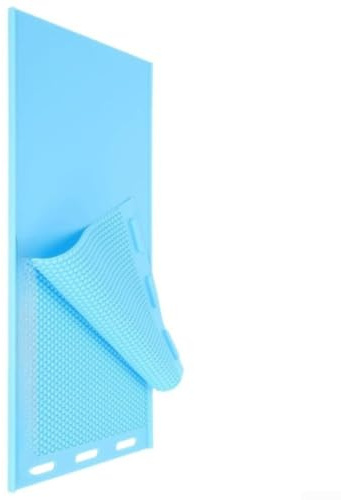 Silicone For Beekeeping Foundation Set of 2 Reusable Hive Base for DIY Beeswax Sheet Press Making Tools 43.5x22.5cm(Light Blue)