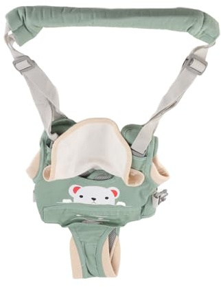 Qudinip Arnés para Caminar para Bebés Ayudante de Andador Infantil Suave y Ajustable para Aprender a Caminar 8-36 Meses Verde 1x
