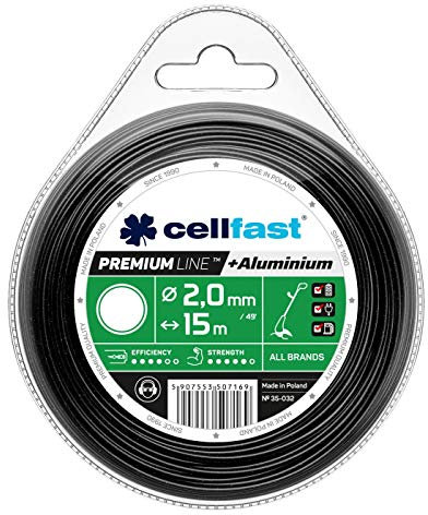 Cellfast Fil De Coupe Fil De Débroussailleuse Renforcé Acier Trempé Et Résistant Premium Rond 2,0 mm 15 m