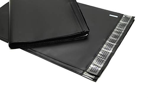 100 Farbige Folien-Versandtaschen - Bunte Klappenbeutel mit Selbstklebeverschluß, unbedruckt, LDPE, recycelbar Format 170 x 240, Farbe schwarz