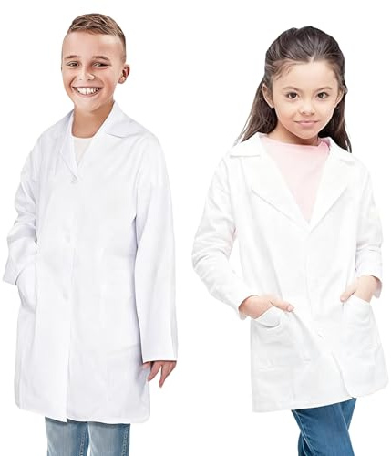 CoatCool Blouse Blanche Enfant Coton Laboratoire, Manche Longue, XL