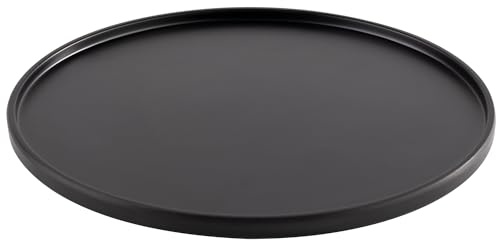 APS 85232 - Plato de melamina (19 cm de diámetro, altura de 1 cm), color negro