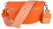 MIRROSI® Bauchtasche Damen, Echtleder, Made in Italy, Umhängetasche, Brusttasche, Crossbody Bag (1 Tasche & 2 Gurte) (Orange (NN Orange), Kleine Tasche (22x13x6cm))