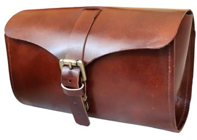 american blue Borsa da sella in pelle per uomo e donna, accessorio per bicicletta, borsa vintage (Utility)