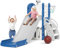XJD Tobogán Infantil con Canasta de Baloncesto, tobogán Independiente para 1-3 años, para Interiores y Exteriores, con caño Antideslizante, tobogán de jardín (Azul Gris)