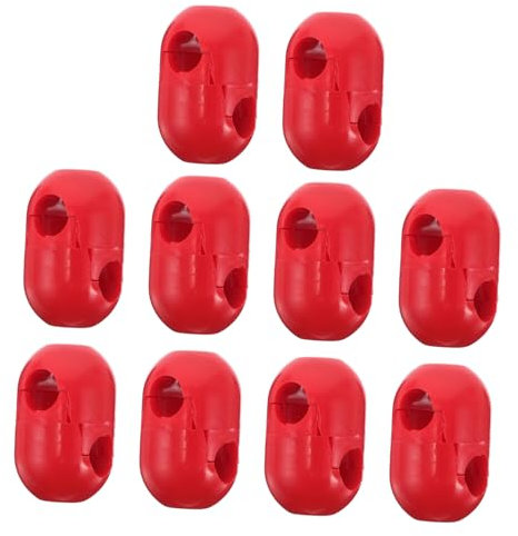 HONITANO 10 Stück Kletterseil Schnallenverbinder Kinder Outdoor Kletternetz Kunststoff Rot Kindergarten Spielplatz Zubehör