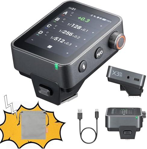 Godox X3Pro N Déclencheur Flash sans Fil TTL 2.4GHz sans Fil avec Écran Tactile HSS TCM Modes Auto/Manuel/Multiple Prend en Charge Le Contrôle par Application (X3Pro N)