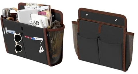 TWSOUL 2 organizer per porta roulotte, organizer da appendere, colore nero, con tasche profonde, autoadesivo, per camper, furgone, ufficio, campeggio, accessori