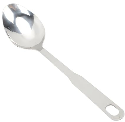 Dioche ServeringssoppSoppslev i Rostfritt Stål med Hög Hållbarhet och 33 Cm Långt Handtag, Designad för Bufféanvändning, Bekvämt Hänghål, Lämplig för Restauranger och hemmabruk. (Stålhandtag)