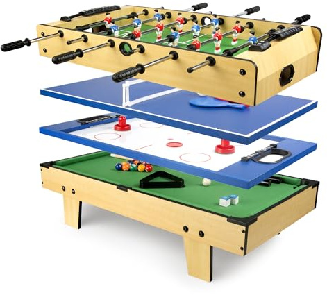 BAYAGU Spelbord i MDF för Hemmet med Flera Spelformer för Familj och Vänner | Tillbehör för inomhusbruk, social underhållning, alternativ för hem och spelrum, flera storlekar och utföranden