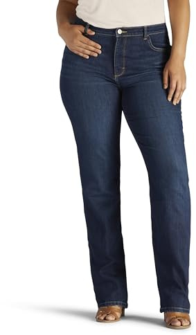 Lee - Pantalones Vaqueros clásicos de Pernera Recta Monroe para Mujer, estilizan al Instante, Corte Holgado, Talla Grande, Ellis, 52 Chiquita