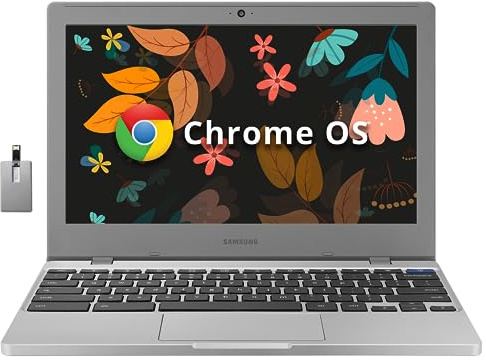 SAMSUNG Galaxy Chromebook 4 11.6” 64GB Laptop Computer w/ 4GB RAM, Gigabit WiFi, HD Intel Celeron Processor, Compact Design, Military Grade Durability, US Version, Silver