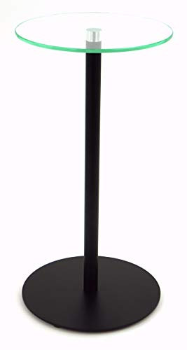 freeroom24 Mesa auxiliar, mesa de flores, columna decorativa, en negro mate, diámetro de 20 cm, diferentes alturas (20 cm, 50)