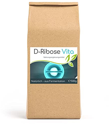 Cellavita D-Ribose Vita Pulver - natürlicher Einfachzucker (Monosaccharid) Natürliches Ribose | (500g)