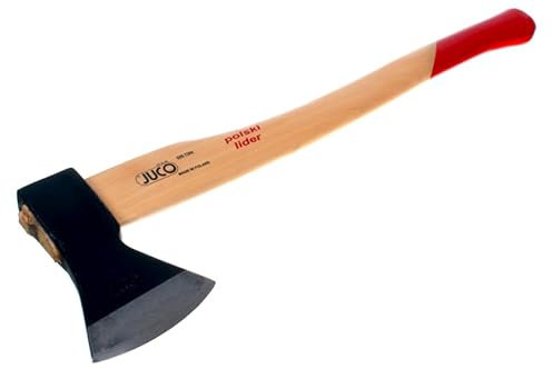 NAJDER Axt / 1,25 kg - 700 mm langlebige gehärtete Spitze, DIN 7294, Buchenstiel, starker Keil, ideal für Garten und BAU, sehr scharf und präzise, Härte 47-55 HRC