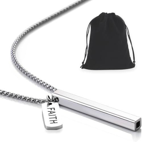 BLPRKOT Rauchentwöhnung Hilfsmittel, Halskette Rauchfrei, Panikattacken Hilfsmittel, Hoki Halskette Gegen Angst für Meditation, Entspannung, Beruhigung, Verlangsamung des Atems (Silber