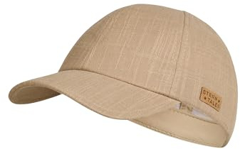 Sterntaler Basecap Uni - Unisex Schirmmütze aus Baumwoll Musselin - Sommer Baseball Cap anpassbar durch Klettverschluss - Sportive Baby und Kinder Schirmkappe, Taupe, Größe 51