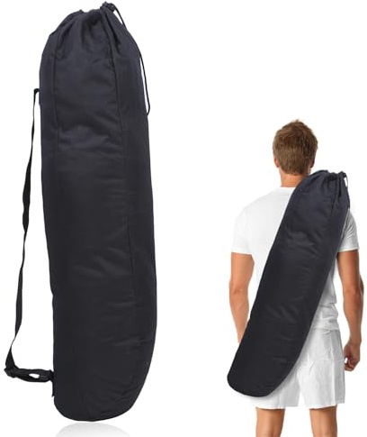Portable Skateboard Bag, WaterProof Skateboard Backpacks Bag Adjustable Single Shoulder Skateboard Bag Foldable Travel Skateboard Backpack for Standard Board, Black