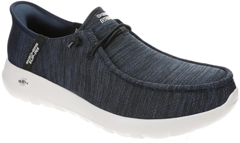 Skechers Men's Slip-ins GO Walk MAX-Free Hands Sneaker, Navy, 10 UK
