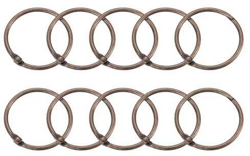 QUARKZMAN Duschgardinring, 12 st - Kolstål Runda Snap On Duschgardinkrokar 1,5 tum Ring för bindemedel Lösa Ark För Duschdraperistång (Koppar)