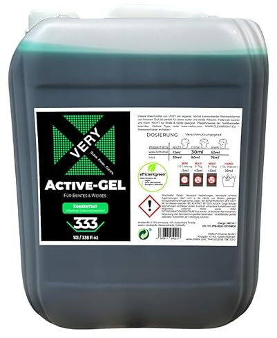 VERY® Universal Waschmittel Flüssig Gel [10L KANISTER] - Flüssigwaschmittel für Helle, & Dunkle Wäsche - Buntwaschmittel XXL mit Frischeduft - Vollwaschmittel - Universalwaschmittel (20-95°C)