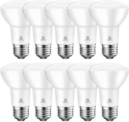 Energetic BR20 LED Bulb R20 Dimmable 2700K Soft White 45W Equivalent to 6.5W, Recessed Can Light Bulbs, Kitchen Ceiling Lights, E26 500 Lumen LED Flood Light Bulbs, Indoor UL Listed (Pack of 10)