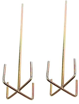 Angoily 2piezas Varilla Mezcladora De Acero Para Taladro Mezclador Multifunción Profesional Para Cemento Pintura y Mortero