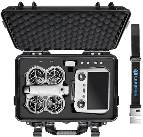 LEKUFEE Wasserdichter Hartschalen-Tragekoffer für DJI Neo 2, Fly More Combo, DJI RC 2/RC N3, 5 Akkus, Ladehub und weiteres Zubehör (Nur Koffer)