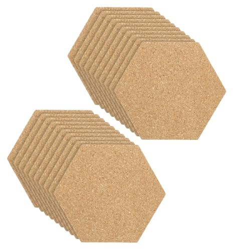 Pizarra de corcho hexagonal autoadhesiva for anuncios, 20 unidades, 100 x 80 3 mm, for suelo, pared, hogar, oficina, aula, bricolaje