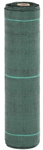 Ziaphsol Fieltro verde para malas hierbas de polipropileno PP, 0,5 x 150 m, fieltro para jardín con 60 g m², permeable al agua y resistente a desgarros para bancales altos, terrazas y protección