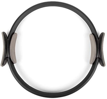 Phoenix Fitness Pilates Ring - Double Handle Exercise Circle Fitness Magic Circle Resistance Ring Dual Grip for Yoga Core Training - 15 Inch, Black