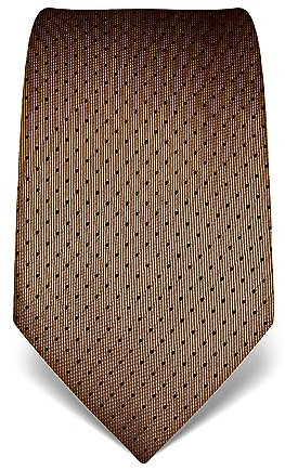 Vincenzo Boretti Herren Krawatte reine Seide gepunktet edel Männer-Design zum Hemd mit Anzug für Business Hochzeit 8 cm schmal/breit braun