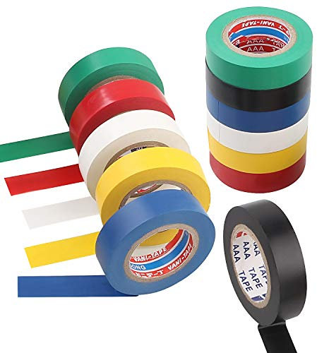 Starvast Isolierband, elektrisch, 12 Stück, hohe Temperaturen, PVC – Mehrfarbig (13 m x 17 mm)