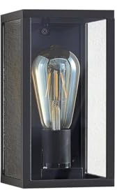 Lindby Utomhusvägglampa 'Filimon' (modern) i Svart av aluminium/grå zink (1 lamor, E27) - vägglampa utomhus, vägglampa, LED-utomhuslampa, väggbelysning lampa vägg, hus, terrass & balkong